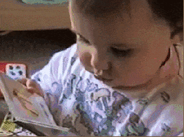 surprised baby GIF