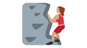 Woman Climbing Sticker by EmojiVid