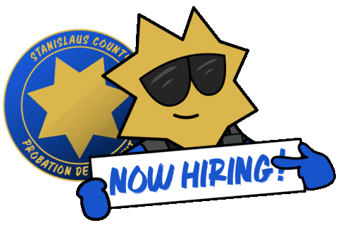 Point Now Hiring Sticker by Stanislaus County Probation