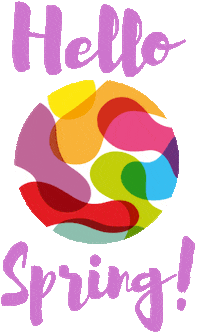 Hello Spring Sticker by Ballooniaballoons