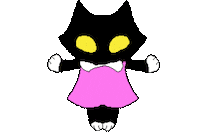 Flying Black Cat Sticker by Universes creator
