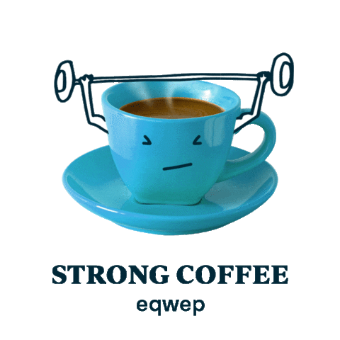 Eqwep giphyupload coffee strong caffeine Sticker