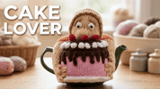 Hungry Birthday Cake GIF by TeaCosyFolk