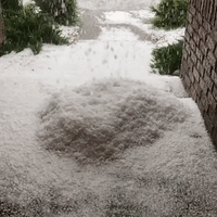 Huge Pile of Hail Builds Up Outside House in Greeley, Colorado