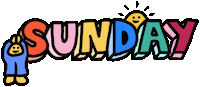 Happy Sunday Text Sticker by Ruppert Tellac