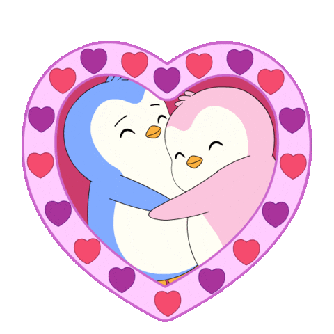 I Love You Kiss Sticker by Pudgy Penguins