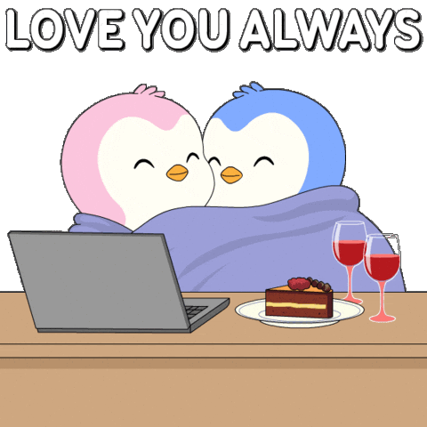 I Love You Couple Sticker by Pudgy Penguins