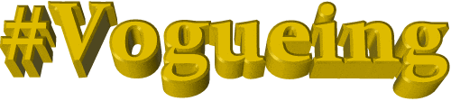 gold vogueing Sticker by AnimatedText