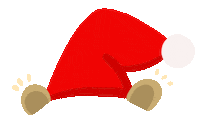 Santa Hat Christmas Sticker by Demic