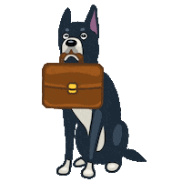 New Job Dog Sticker by Iconka