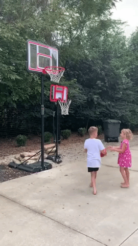 'Sibling Goals': Brother Lifts and Twirls Sister in Celebration After Her First Basketball Shot