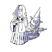 knowlerdraws demon naughty holy poke Sticker