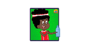 Cartoon Running Sticker by 3 Palavrinhas