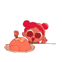 Hungry Thanksgiving Sticker by Pola Lucas