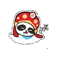 haidilaohuoguo sleepy goodnight panda sleeping Sticker