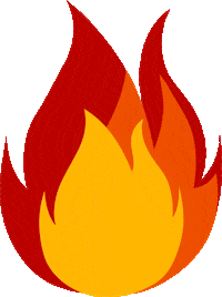 EBuchel fire flames spicy spicy food Sticker