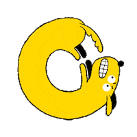 Cartoonbase animation dog yellow cartoons Sticker