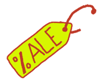 Sale Discount Sticker by Bent Rushmore