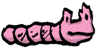 Worm Go Sticker