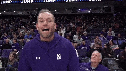 Hype Up Lets Go GIF by Northwestern Athletics