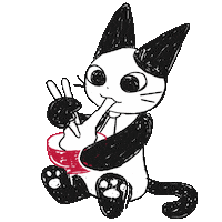 neco-chan cat animal character ねこ Sticker