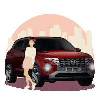 Traveling Red Car Sticker by Hyundai Motors Indonesia