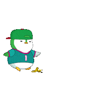 Sliding Banana Peel Sticker by Pudgy Penguins