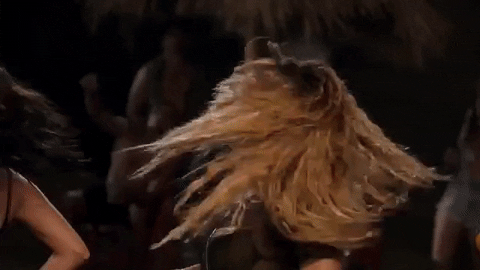 Music Video Hair Flip GIF