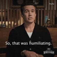 Embarrassed Rob Mcelhenney GIF by Welcome to Wrexham
