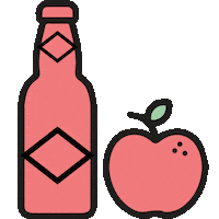 Apple Vegan Sticker by The Good Cider