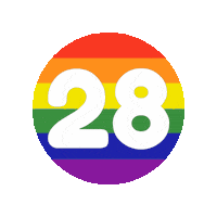 Rainbow Number Sticker