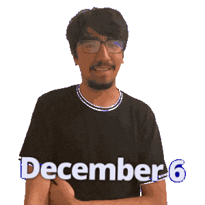 6 December Sticker