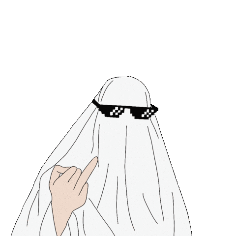 Ghost Sunglasses Sticker