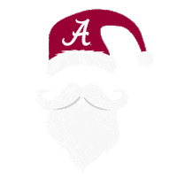 Christmas Santa Sticker by The University of Alabama