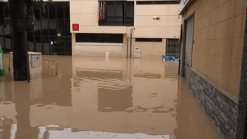 Widespread Flooding in Spanish City of Orihuela as River Bursts Its Banks