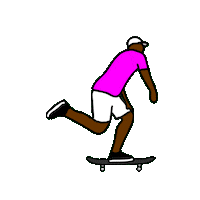 Skateboarding Push Sticker by dieselraptor