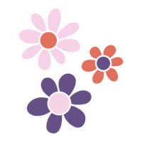 Orange Flower Sticker