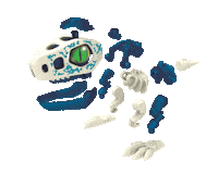 Sliverlit robot puzzle dinosaur toy Sticker
