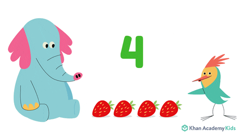 Count To 4 Early Childhood Education GIF by Khan Academy Kids