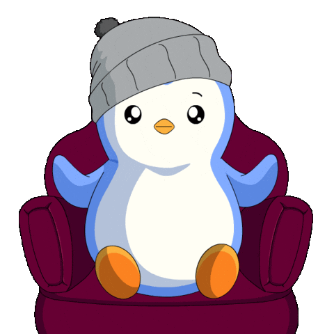 Relaxed Movie Time Sticker by Pudgy Penguins