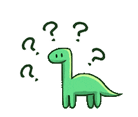 Confused Dino Sticker