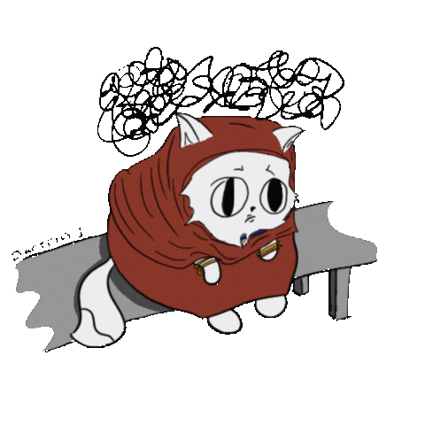 Cat Worry Sticker