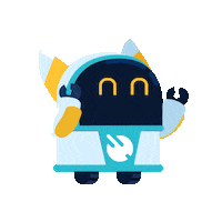 Happy Robot Sticker by Valearnis