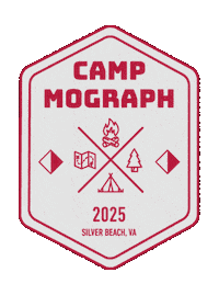 Camp Sticker by Mograph