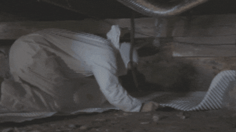 scsfoam giphygifmaker crawl space tight space crawl space encapsulation GIF