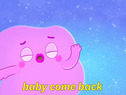 Come Back Pink Blob GIF by GIPHY Studios 2021