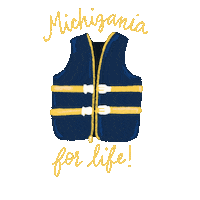 Life Jacket Sticker by Alumni Association of the University of Michigan