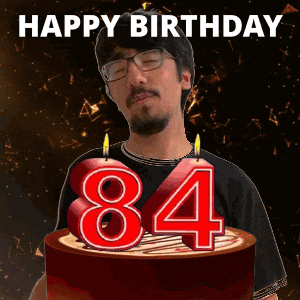 84 Birthday GIF