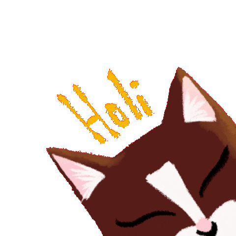 GiNart cat kawaii hola gato Sticker