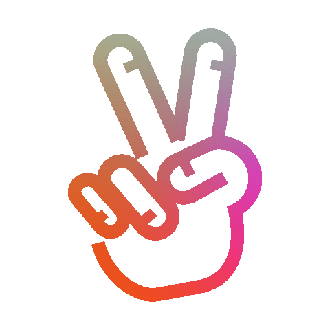 KnowitExperience giphyupload peace victory gradient Sticker